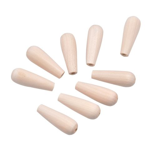 宝妞木质水滴形木珠耳环包包DIY