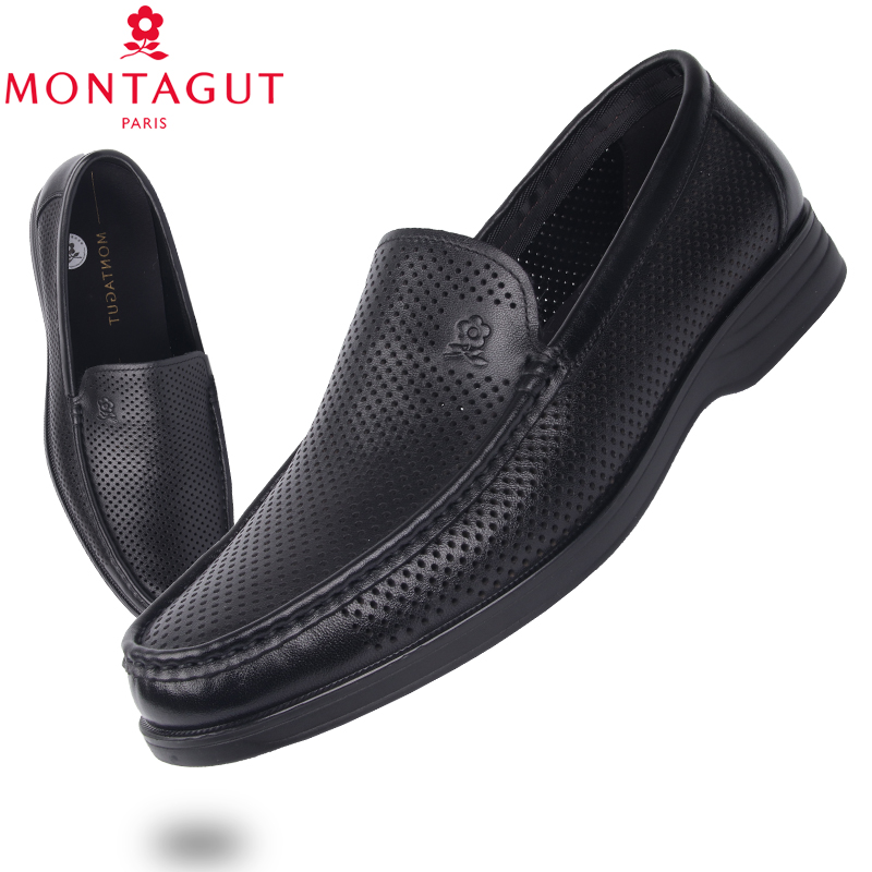 梦特娇镂空皮鞋商务休闲休闲皮鞋