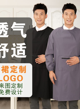 新款透气反穿罩衣工作服男