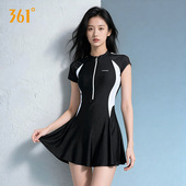 泡温泉成人泳装 361游泳衣女士2025新款 连体保守胖mm遮肚显瘦大码