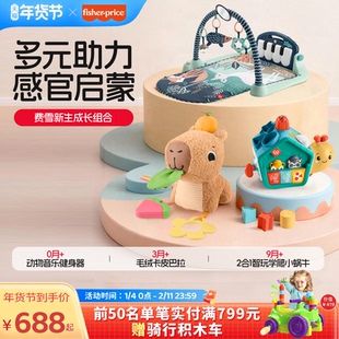 费雪低幼龄玩具大礼包早教启蒙安抚哄睡益智学爬满月礼生日礼