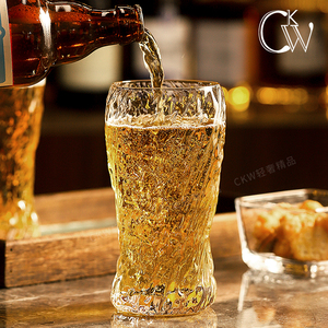 CKW 高颜值啤酒杯套装家用轻奢高档精酿扎啤杯子玻璃杯新款耐高温