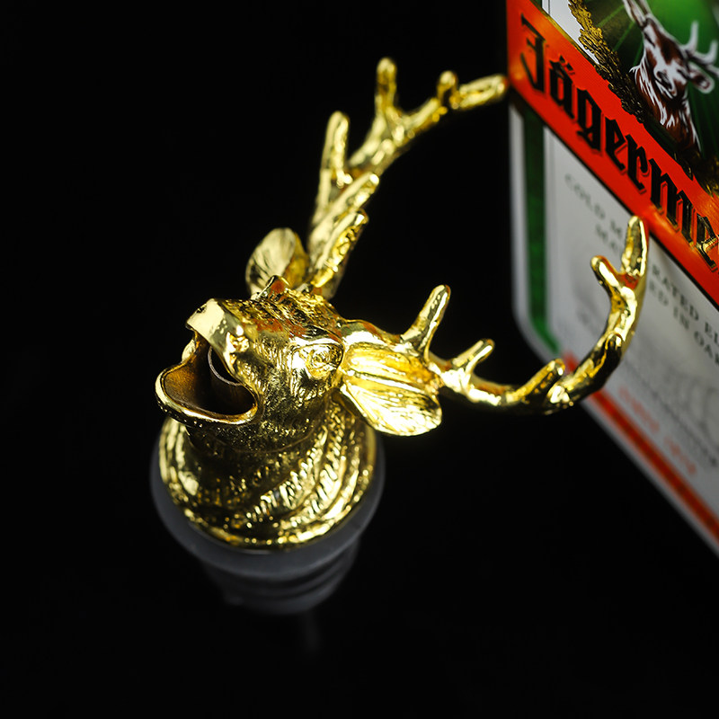 野格鹿头酒嘴引酒器红酒倒酒器酒嘴头洋酒倒酒瓶嘴鹿头酒塞瓶塞子