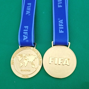 洲际杯纪念奖牌 2024 2025皇马巴黎足球球迷用品玩具道具体育运动