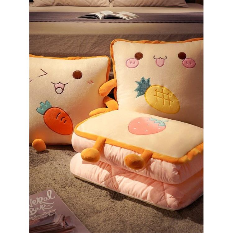 抱枕被子两用午休加厚汽车折叠车用枕头办公室午睡毯子二合一靠枕