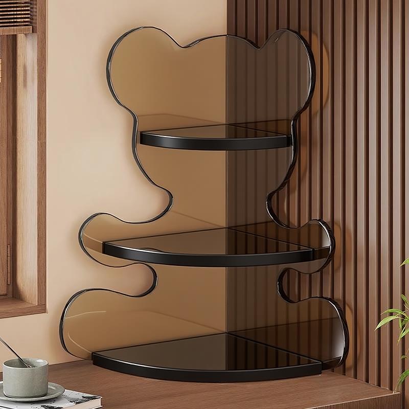 亚克力桌面转角置物架墙角三角形收纳架化妆品护肤品整理架水杯架