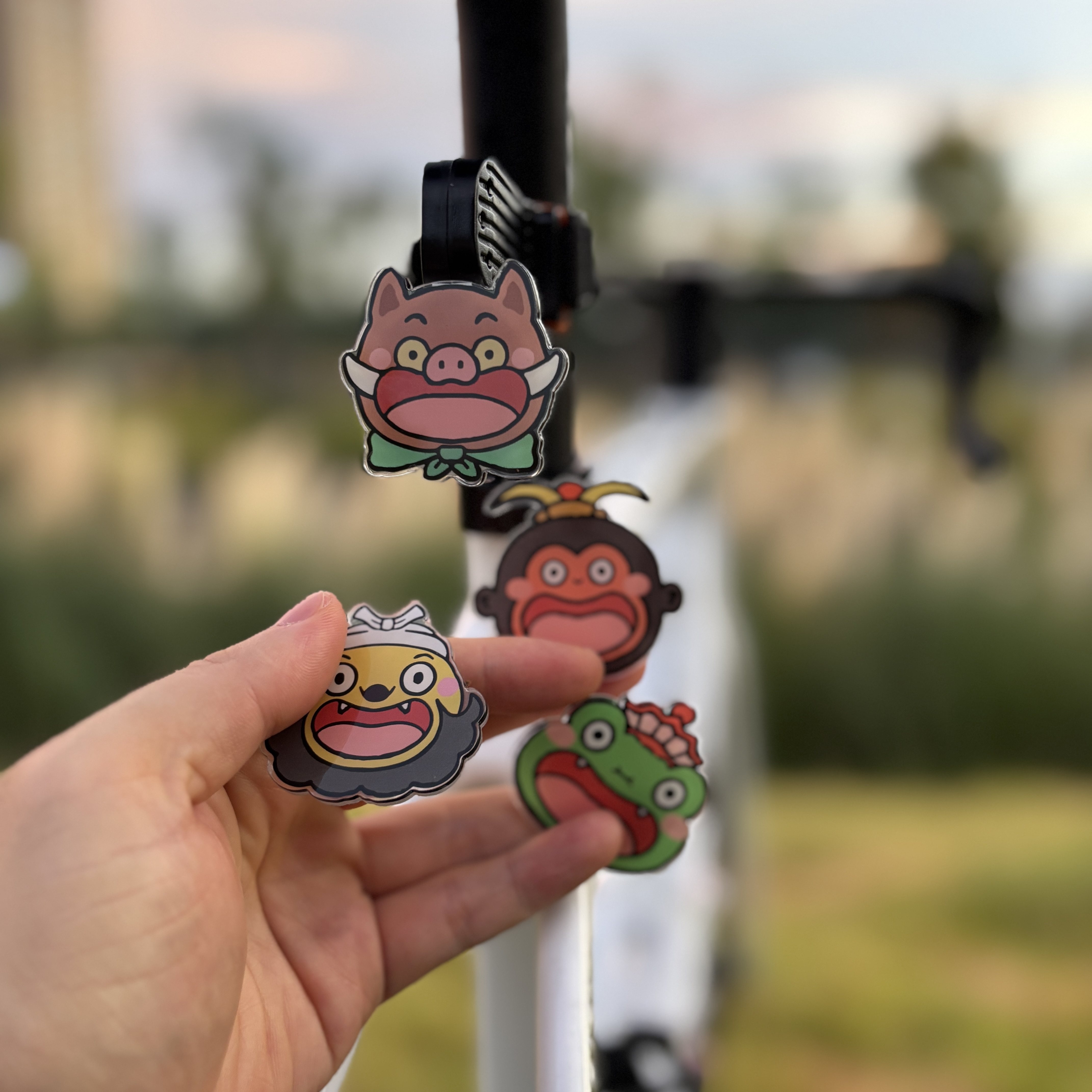 浪浪山小妖怪山地公路儿童自行车尾灯夜骑灯，自行车装饰配件