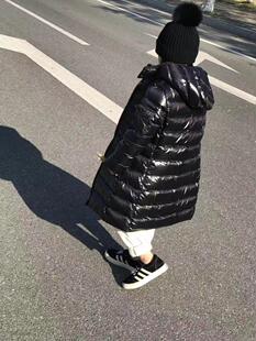 欧美冬季女童加厚羽绒服中长款外套北方俄罗斯宝宝户外服
