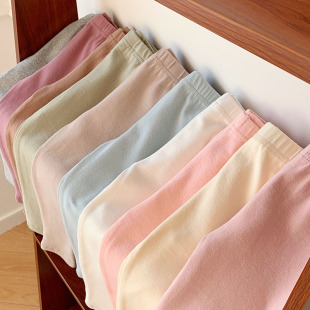 裤 宝宝纯色甜美百搭外穿糖果色修身 潮 秋装 女童高弹纯棉磨毛打底裤