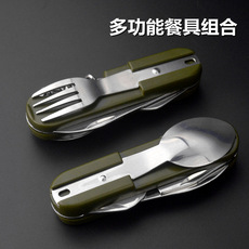Мультитул 多功能野炊小刀户外工具组合瑞士随身露营用品野营餐具刀叉勺装备