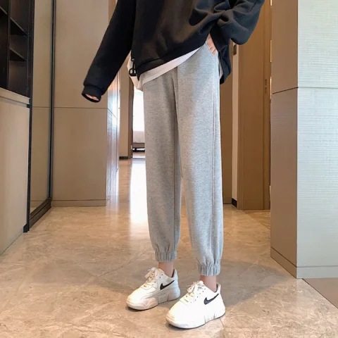 春秋薄款2023新款运动裤女裤子宽松百搭显瘦休闲女学生卫裤潮