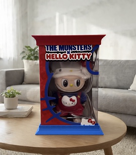 3D打印罗马柱底座适配拉布布hellokitty三丽鸥展示盒收纳盒展示盒