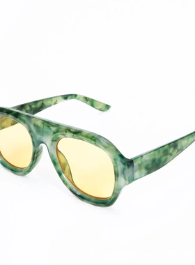 2025跨境欧美时尚复古单梁大框太阳镜户外高级感潮流个性百搭墨镜