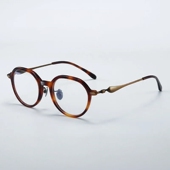 2026新款 手工眼镜简约纯钛眼镜复古板材小框可配高度数眼镜框6066