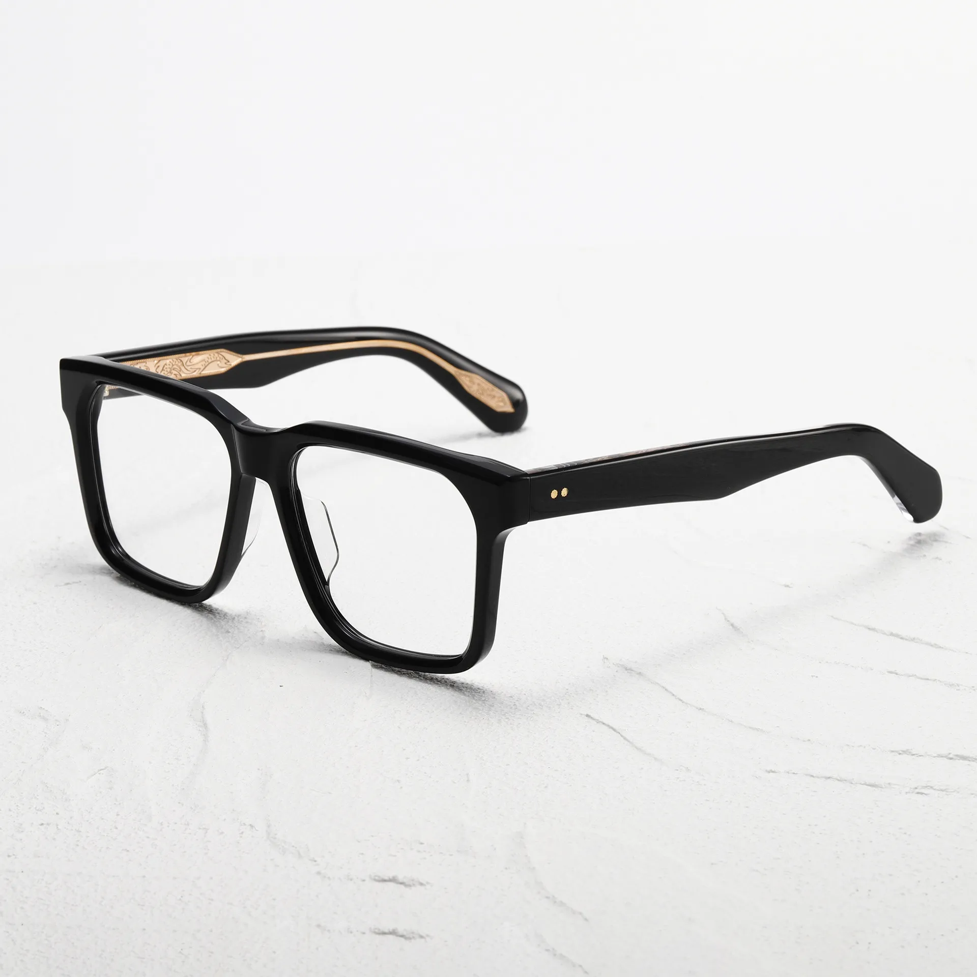 JACQUES新品同款JMM308LX8.0厚料款时尚粗方框纯钛插针内露新款
