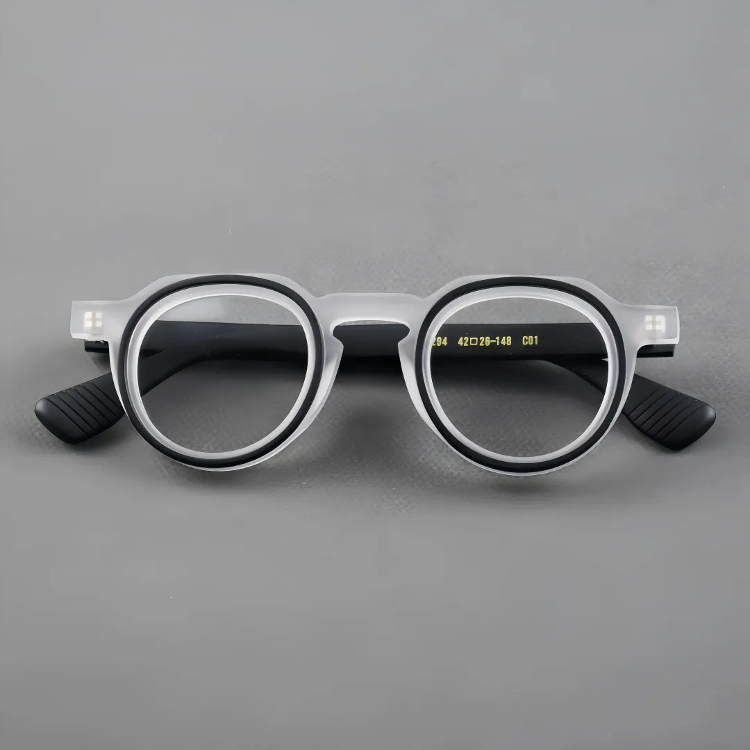 跨境欧美个性时尚板材眼镜热销复古圆框镜框现货可配老花2294