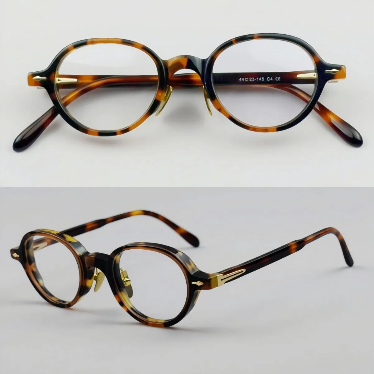 热销复古板材眼镜椭圆镜框跨境欧美个性时尚现货可配近视老花