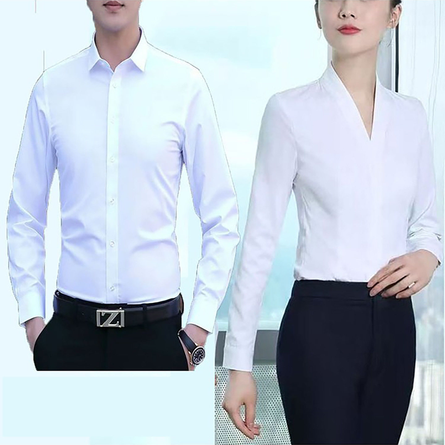 新款白色衬衫鸿蒙4S店男女衬衫