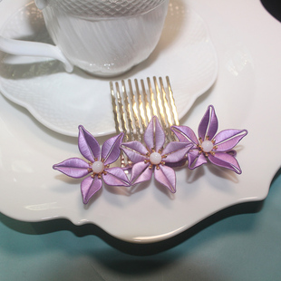 樱花陌上开原创 紫属系列 缠花发簪 汉服古风女简约明制发钗发饰