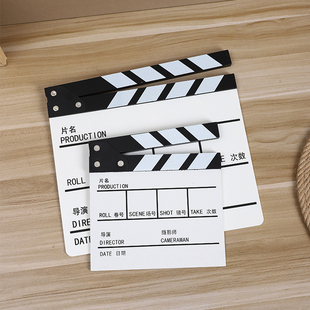 电视短剧拍摄场记板专业摄影打板道具影楼婚礼拍照摆设亚克力摆件