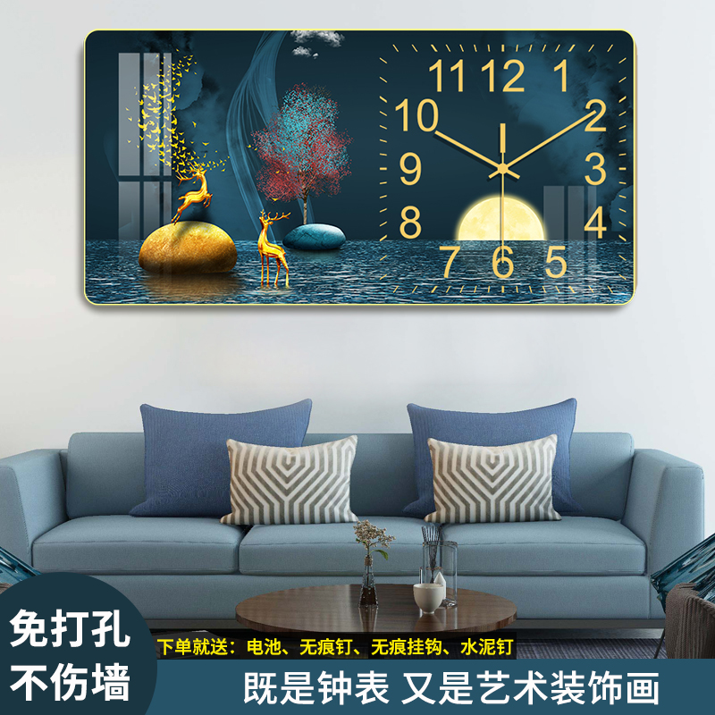 2022新款创意时尚钟表客厅餐厅家用挂壁时钟挂墙现代简约装饰挂钟