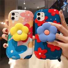 ins泫雅花适用华为mate30pro手机壳p40小蛮腰支架荣耀v30女nova6s