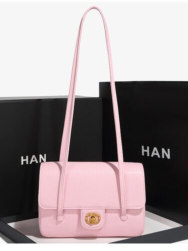 小香风26p中古方胖子双肩带腋下包女单肩手提包jennie同款口盖包