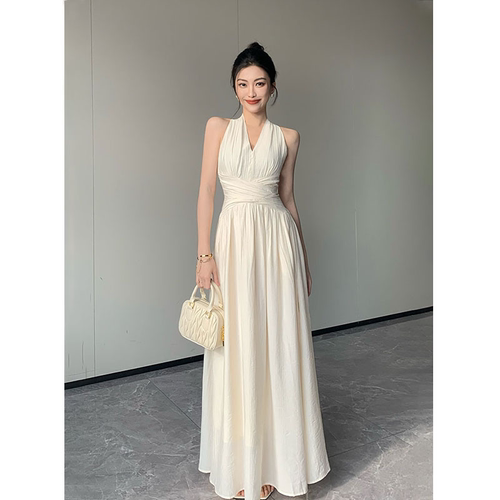高级感连衣裙女夏白色轻奢长裙