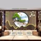 立体中式 饰墙纸 简约奢华画 沙发装 电视背景墙壁纸墙布影视墙壁画