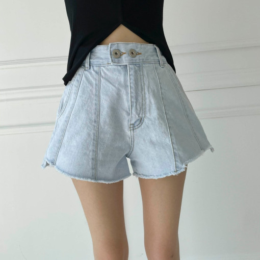 Summer version a-pop giant high leg shorts jeans