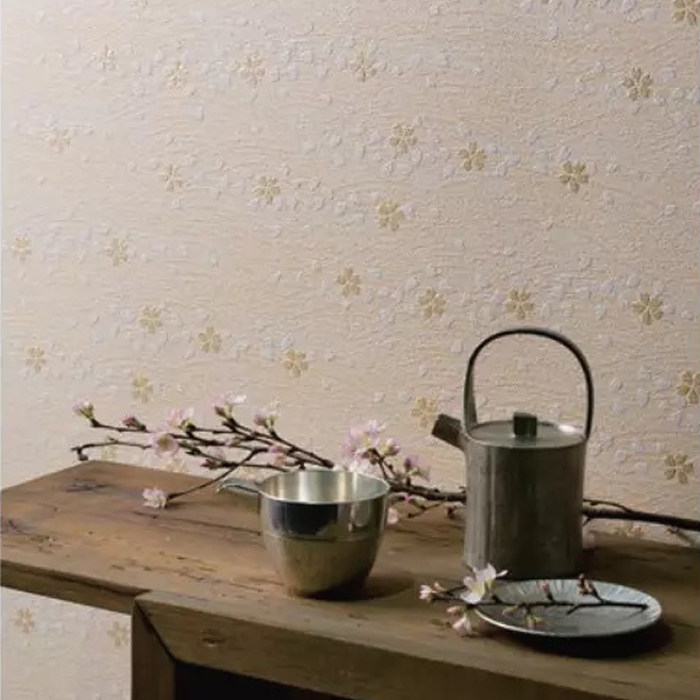 日本墙纸进口壁纸日式龙冉立体小樱花防霉和室卧室客厅米黄色 小编推荐 Wepost 全民代运 马来西亚中国淘宝代运与集运专家