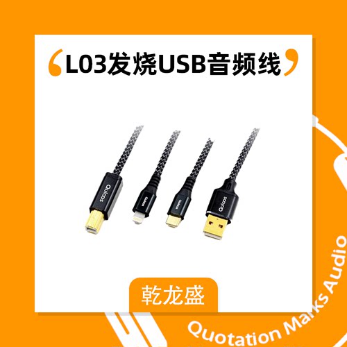 乾龙盛L03发烧HiFi级USB音频线OTG适用苹果Lightning安卓TypeC