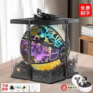 科比夜光发光反光篮球生日礼物男生7号正品 学生儿童蓝球礼盒定制