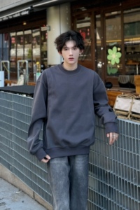 C316 WY1232 P58秋装新款短款卫衣圆领结构时尚宽松个性松弛感图片