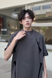 C316T1129P48控价68春夏新款短袖T恤潮tee白色拼接个性时尚T恤，男装T恤，电商C316