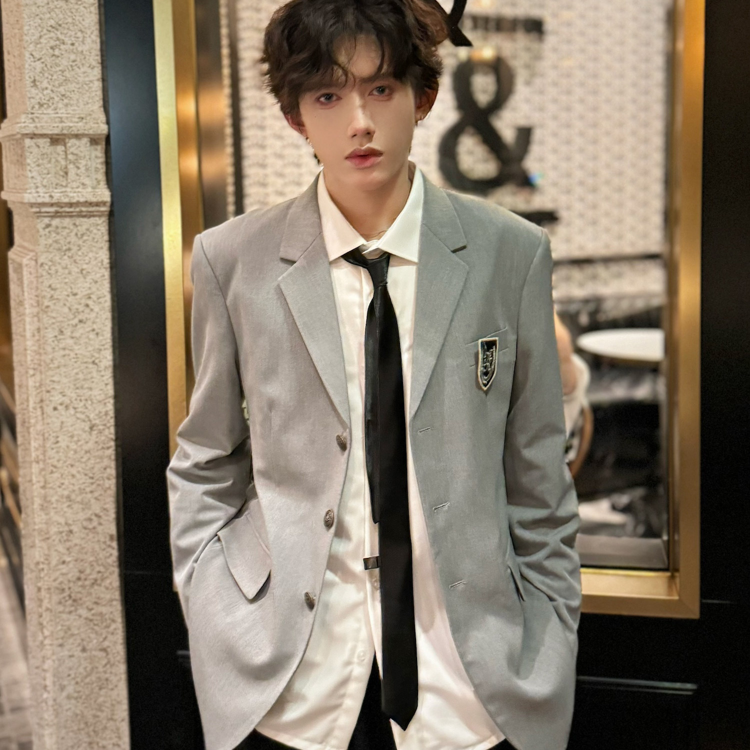 C316XZ1234P98秋冬新款制服校服班服西装学院风DK短款外套，男装西服套装，电商C316