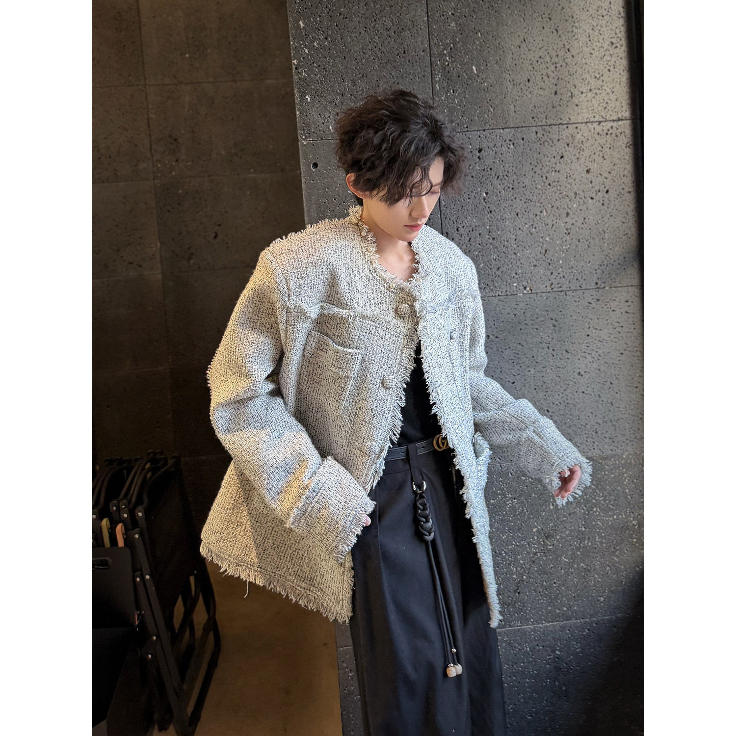 C316WT1066P128春装新款小香风时尚针织系列短款外套夹克个性,男装夹克,电商C316