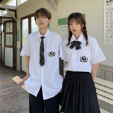 C316CS656P48夏装新款短袖衬衫DKJK制服班服学院风情侣装现货，男装T恤，电商C316