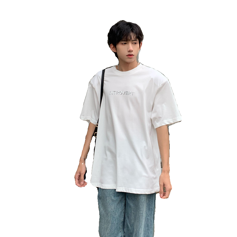 C316T2331P38夏季新款短袖T恤潮流纯棉圆领垫肩设计款tee男潮,男装T恤,电商C316