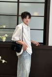 C316T1145P48夏装新款短袖polo衫时尚白色黑色个性简约T恤百搭，男装T恤，电商C316