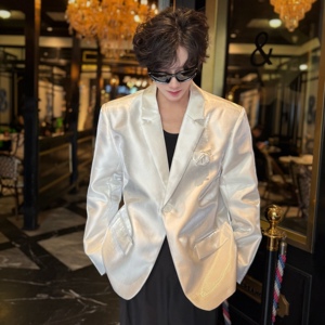 C316 XZ0326 P118 春夏新款长袖西服亮色西装场合玫瑰花设计外套图片