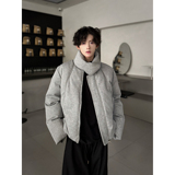 C316MY1120P138冬装新款灰色棉服时尚短袖外套结构设计棉袄，男装棉衣，电商C316