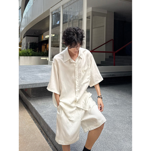 C316CS2507P58K2508P48夏装新款短袖衬衫短裤时尚透气亚麻,女5分裤搭配图片女装图片