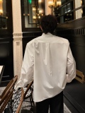 C316CS2392P68春装新款白色时尚长袖衬衫百搭个性工装衬衣帅气，男装衬衫，电商C316