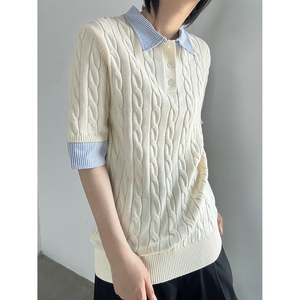 C316 T8228 P68 4色入 miu感polo衫毛衣针织短袖T恤时尚tee潮图片