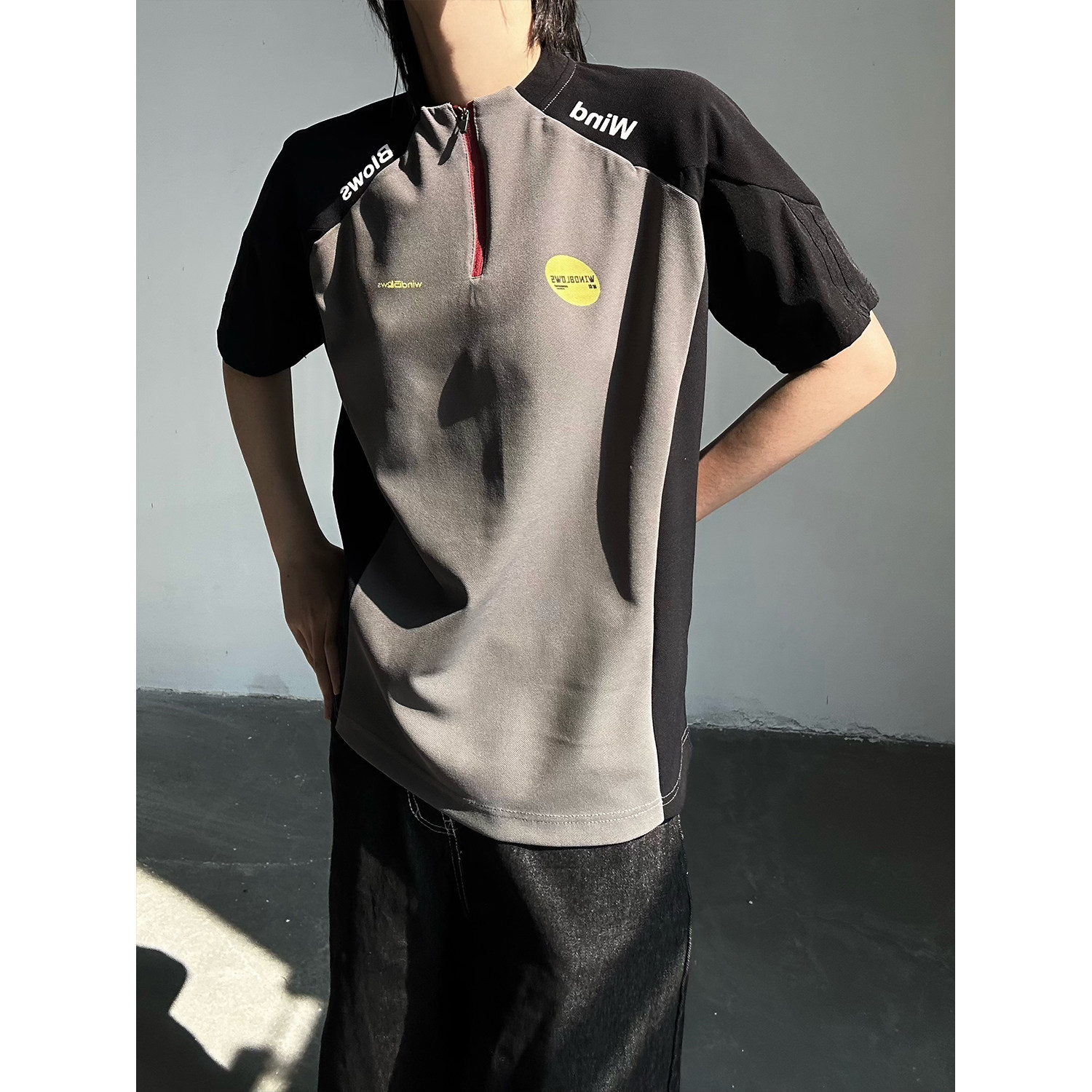 C316T8206P38原版品质短袖T恤拼接撞色tee速干衣时尚运动男女,男装T恤,电商C316