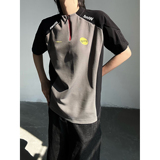C316T8206P38原版品质短袖T恤拼接撞色tee速干衣时尚运动男女，男装T恤，电商C316