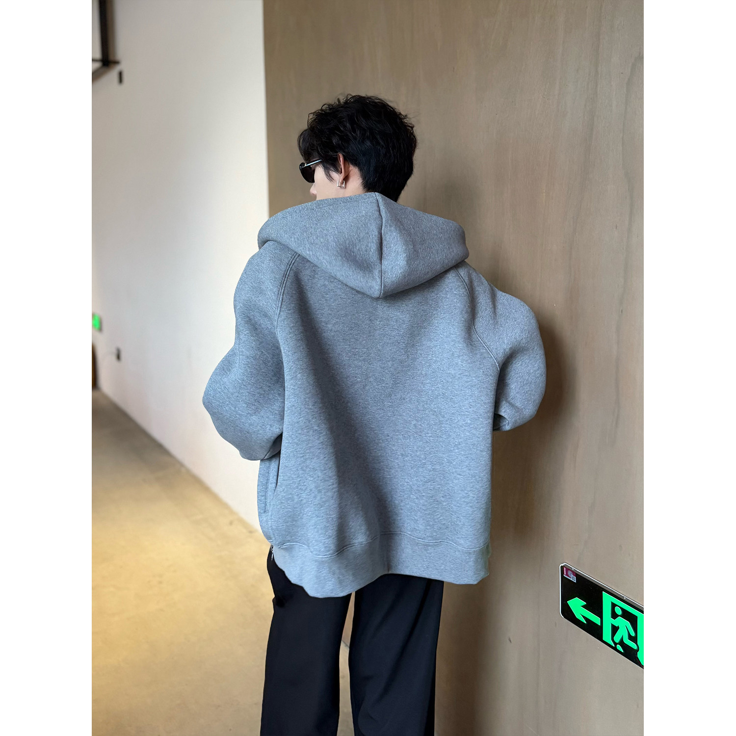 C316JK9969P88春装新款撞色内里红色百搭短款连帽外套时尚夹克,男装夹克,电商C316