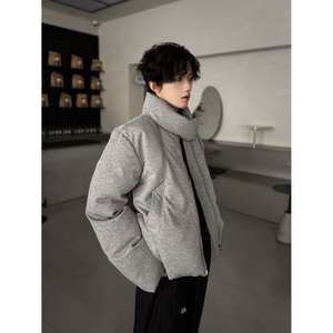 C316 MY1120 P138 冬装新款灰色棉服时尚短袖外套结构设计棉袄图片