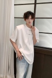 C316T1146P58夏装新款短袖T恤新中式tee黑色白色宽松潮设计，男装T恤，电商C316